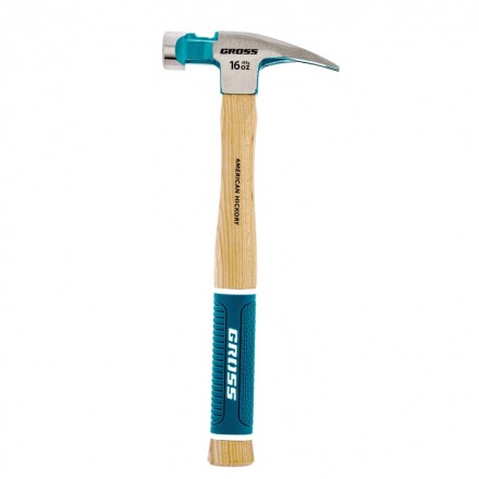 Молоток-гвоздодер с магнитом GROSS AMERICAN HICKORY 450 г угол 75 обрезиненная рукоятка 10418 купить в Нижневартовске
