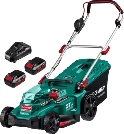 ЗУБР С1-18, 36 В, 37 см, 2х18 В АКБ (4 А·ч), бесщеточная газонокосилка (ГКЛ-3736-42) купить в Нижневартовске