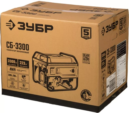 ЗУБР 3300 Вт, бензиновый генератор (СБ-3300) купить в Нижневартовске