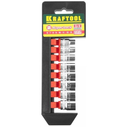 Набор KRAFTOOL &quot;EXPERT QUALITAT&quot; Торцовые головки &quot;SUPER LOCK&quot;, 1/4&quot;, 6-13мм, 8 предметов 27860-H8_z01 купить в Нижневартовске
