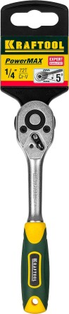 Трещотка для торцовых головок KRAFTOOL &quot;EXPERT&quot;, Сr-V сталь, 72 зубца, 1/4&quot; 27791-1/4_z02 купить в Нижневартовске