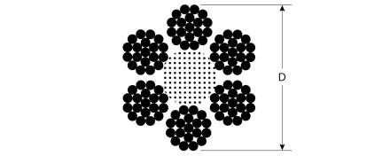 ЗУБР DIN 3060, свивка 6 х 19 + IWR, 14 мм, L 50 м, грузоподъемный стальной трос, Профессионал (30415-14) купить в Нижневартовске