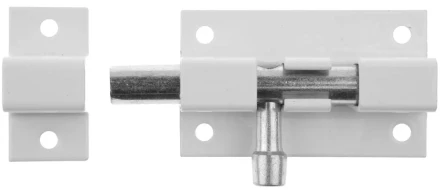 Задвижка накладная для окон и мебели "ШП-50 БЦ", цвет белый/цинк, 50мм 37751-50 купить в Нижневартовске