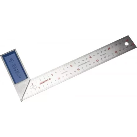 Угольник ЗУБР "ЭКСПЕРТ" столярный, гравированная шкала, алюминиевая рукоятка, нержавеющее полотно 37мм, 300мм 34393-30 купить в Нижневартовске