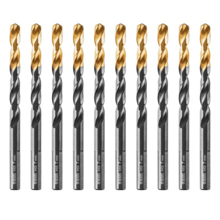 Сверло по металлу, 7 мм, HSS-Tin, Golden Tip, 10 шт. Denzel 717217 купить в Нижневартовске