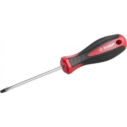 Отвертка ЗУБР "МАСТЕР", Cr-v, эргономичная двухкомпонентная рукоятка, SL3,0x75мм 25061-3.0-075_z02 купить в Нижневартовске