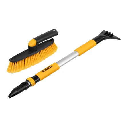 Щетка-сметка со скребком, телескоп, поворотная голова, 750-1120 мм Denzel 55326 купить в Нижневартовске