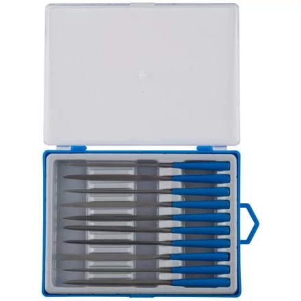 Набор ЗУБР "ЭКСПЕРТ" Надфили, пластмассовая ручка, насечка 0=драчевая, 100мм, 10шт 16021-0-H10 купить в Нижневартовске