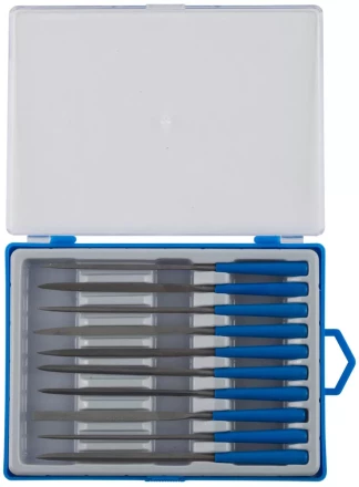 Набор ЗУБР "ЭКСПЕРТ" Надфили, пластмассовая ручка, насечка 0=драчевая, 100мм, 10шт 16021-0-H10 купить в Нижневартовске