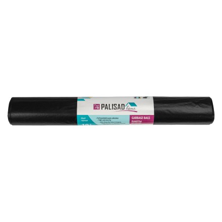 Пакеты для мусора 120 л x 10 шт., ПВД прочные черные, длинный ролик, Home Palisad 927265 купить в Нижневартовске