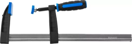 Струбцина ЗУБР "ПРОФЕССИОНАЛ", тип "F", двухкомпонентная ручка, стальная закаленная рейка, 80х300мм 32155-080-300 купить в Нижневартовске