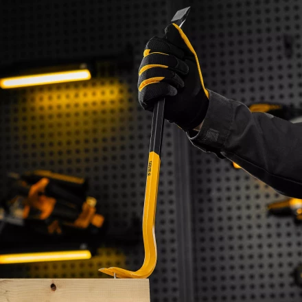 Лом-гвоздодер, Denzel 450 мм, шестигранный 16 мм, окрашенный, сталь 65, 25202 купить в Нижневартовске