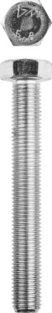 Болт ГОСТ 7798-70, M16 x 140 мм, 5 кг, кл. пр. 5.8, оцинкованный, ЗУБР 303080-16-140 купить в Нижневартовске