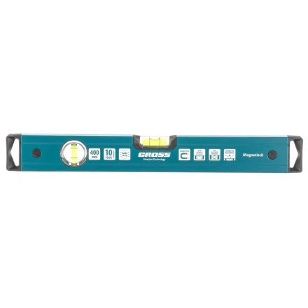 Уровень алюминиевый 400 мм магнитный 2 глазка Magnetisch Gross 33710 купить в Нижневартовске