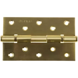 Петля универсальная ЗУБР "ЭКСПЕРТ", 2 подшипника, цвет мат. латунь (SB), с крепежом, 125х75х2,5мм, 2 шт 37601-125-3