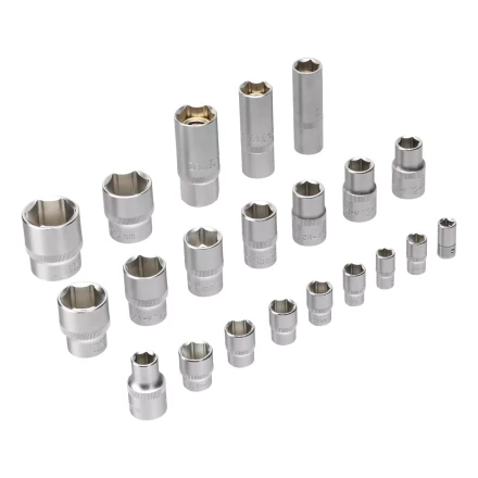 Набор инструментов Denzel 15801, 1/2", 1/4", CrV, S2, пластиковый кейс, 64 предмета купить в Нижневартовске