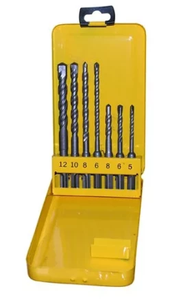 Набор буров SDS+ 5;6;8Х110 мм 6;8;10;12Х160 мм 7 штук металлический футляр Энкор 10997 купить в Нижневартовске