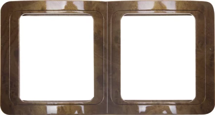 Панель СВЕТОЗАР "ГАММА" накладная, вертикальная, цвет орех, 2 гнезда SV-54147-N купить в Нижневартовске