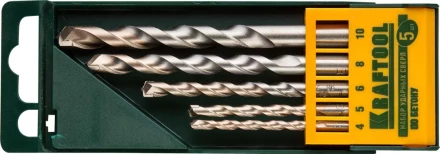 Набор KRAFTOOL Сверла "INDUSTRIE QUALITAT" по бетону ударные, самоцентр. наконечник, цилиндр. хвостовик, в боксе, 5шт 29165-H5 купить в Нижневартовске