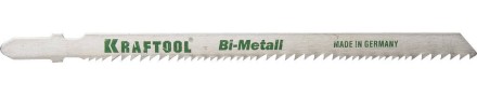 Полотна KRAFTOOL, T345XF, для эл/лобзика, Bi-Metall,универ.: по нерж.стали, дереву с гвоздями, EU-хвост., шаг 1,8-2,5мм, 110мм, 2шт 159505-U купить в Нижневартовске