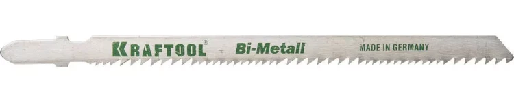 Полотна KRAFTOOL, T345XF, для эл/лобзика, Bi-Metall,универ.: по нерж.стали, дереву с гвоздями, EU-хвост., шаг 1,8-2,5мм, 110мм, 2шт 159505-U купить в Нижневартовске