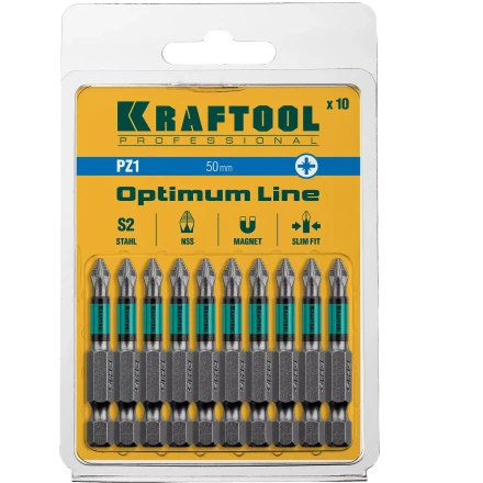 Биты KRAFTOOL OPTIMUM PZ 26124-1-50-10 купить в Нижневартовске