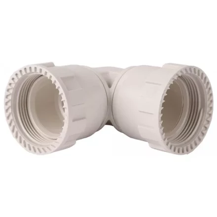 Соединитель ЗУБР "ШиреФит" угловой 90° "накидная гайка - накидная гайка", 32мм 51497-32 купить в Нижневартовске