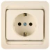 Розетка СВЕТОЗАР "ГАММА" одинарная, с заземлением, цвет бежевый, 16А/~250В SV-54105-B купить в Нижневартовске