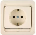 Розетка СВЕТОЗАР "ГАММА" одинарная, с заземлением, цвет бежевый, 16А/~250В SV-54105-B купить в Нижневартовске