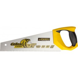 Ножовка STAYER &quot;PROFI&quot; &quot;COBRA&quot; GX900, трехгранный японский зуб, импульсная закалка, 2-х комп ручка, 9 TPI, 350мм 1514-35_z02