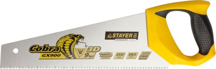 Ножовка STAYER &quot;PROFI&quot; &quot;COBRA&quot; GX900, трехгранный японский зуб, импульсная закалка, 2-х комп ручка, 9 TPI, 350мм 1514-35_z02 купить в Нижневартовске