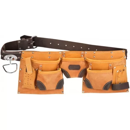 Пояс KRAFTOOL для инструментов, натуральная кожа, 9 карманов 1-38520 купить в Нижневартовске