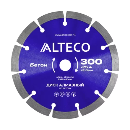 Диск алмазный по бетону ALTECO 300x25.4x2.8 мм 66520 купить в Нижневартовске