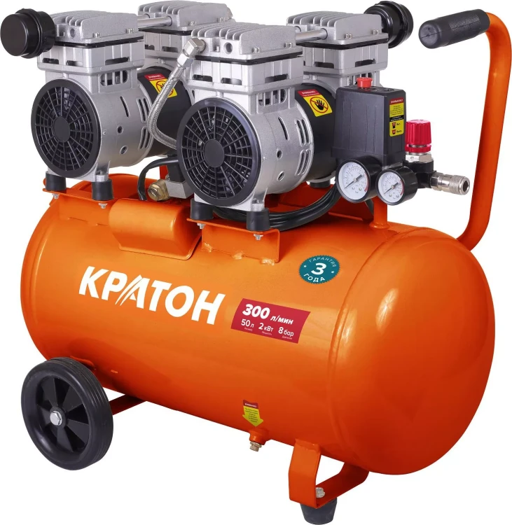 Компрессор безмасляный поршневой прямой привод Кратон AC-300-50-OFS 3 01 01 053 купить в Нижневартовске