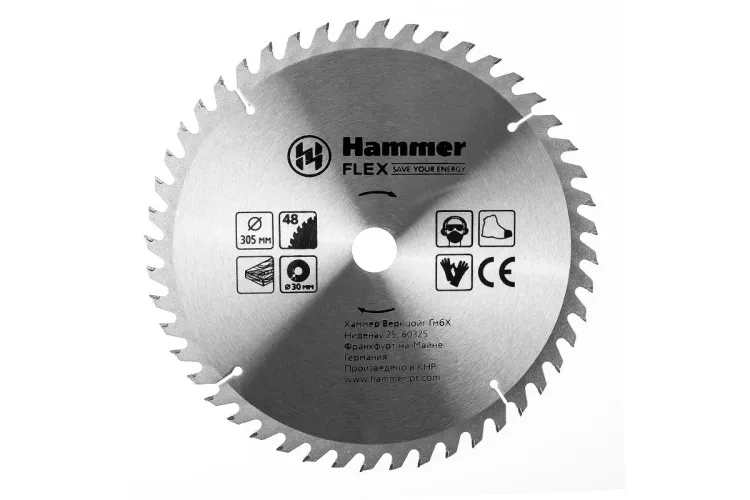 Диск пильный твердосплавный HAMMER Ф305х30мм 48зуб. купить в Нижневартовске