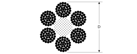 ЗУБР DIN 3066, свивка 6 х 37 + IWR, 8 мм, L 80 м, грузоподъемный стальной трос, Профессионал (30417-08) купить в Нижневартовске