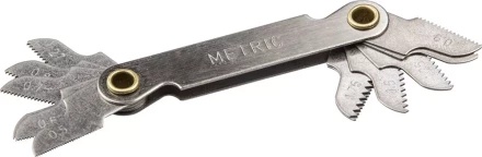 Шаблон STAYER "PROFI" для определения шага метрич резьбы,0,5-1,75мм и трубной резьбы с шагом 0,907 и 1,07мм(27,28 tpi) 28041 купить в Нижневартовске