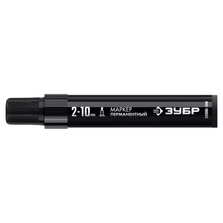 ЗУБР МП-1000К чёрный, 2-10 мм, клиновидный перманентный маркер (06333-2) купить в Нижневартовске