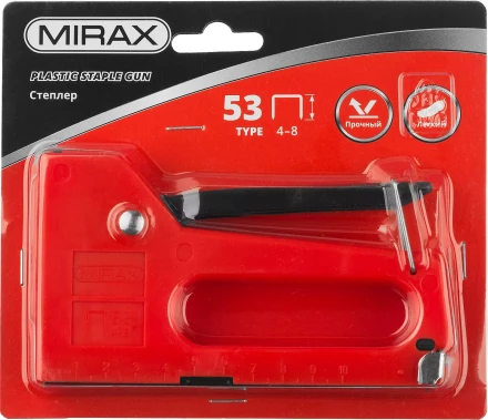 Степлер, пластиковый корпус для тонкой скобы тип 53 (4-8 мм), MIRAX 3142 купить в Нижневартовске