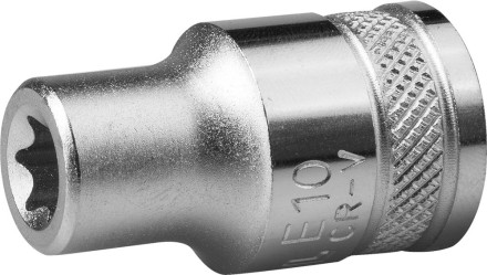 Торцовая головка KRAFTOOL &quot;INDUSTRIE QUALITAT&quot;, Cr-V, внешний TORX, хромосатинированная, 1/2&quot;, Е 10 27810-10_z01 купить в Нижневартовске