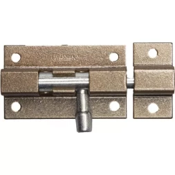 Задвижка накладная для окон и мебели &quot;ШП-50 КМЦ&quot;, цвет коричневый металлик/цинк, 50мм 37753-50