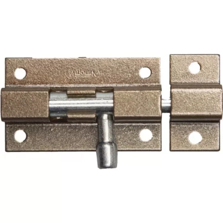 Задвижка накладная для окон и мебели "ШП-50 КМЦ", цвет коричневый металлик/цинк, 50мм 37753-50 купить в Нижневартовске