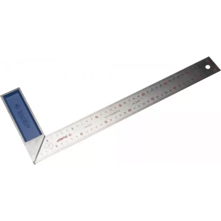 Угольник ЗУБР "ЭКСПЕРТ" столярный, гравированная шкала, алюминиевая рукоятка, нержавеющее полотно 37мм, 400мм 34393-40 купить в Нижневартовске