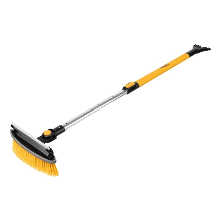 Щетка-сметка со скребком, телескоп, поворотная голова, водосгон 950-1320 мм Denzel 55327 купить в Нижневартовске