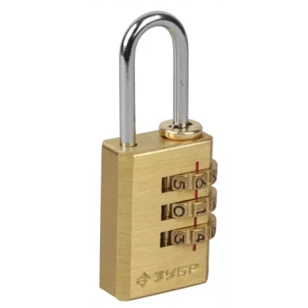 Замок ЗУБР "ЭКСПЕРТ" навесной мини, кодовый, 3 диска 37118-1_z01 купить в Нижневартовске