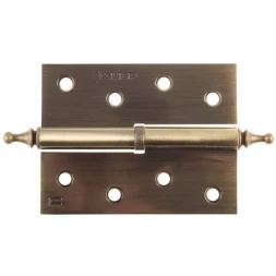 Петля дверная разъемная ЗУБР "ЭКСПЕРТ", 1 подшипник, цвет ст. латунь (AB), правая, с крепежом, 100х75х2,5мм,2шт 37605-100-5R