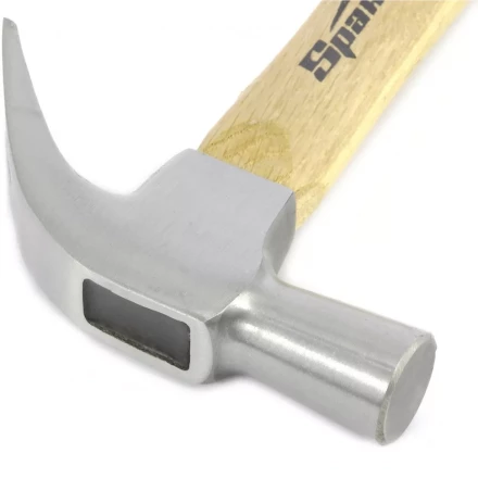 Молоток-гвоздодер, 450 г Sparta, боек 27 мм, деревянная рукоятка 1042055 купить в Нижневартовске