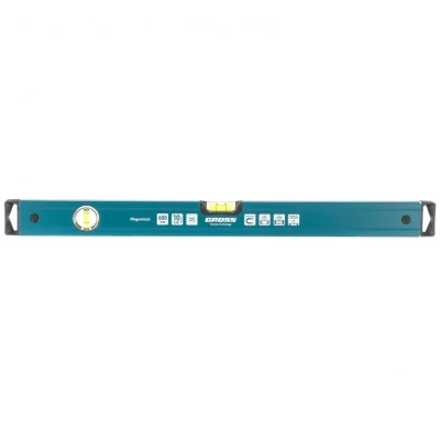 Уровень алюминиевый 600 мм магнитный 2 глазка Magnetisch Gross 33711