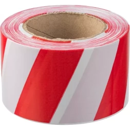 Сигнальная лента ЗУБР "МАСТЕР", цвет красно-белый, 75мм х 200м 12240-75-200