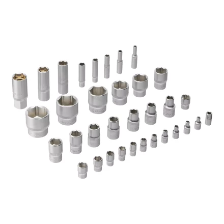 Набор инструментов Denzel 15802, 1/2", 1/4", CrV, S2, пластиковый кейс, 84 предмета купить в Нижневартовске